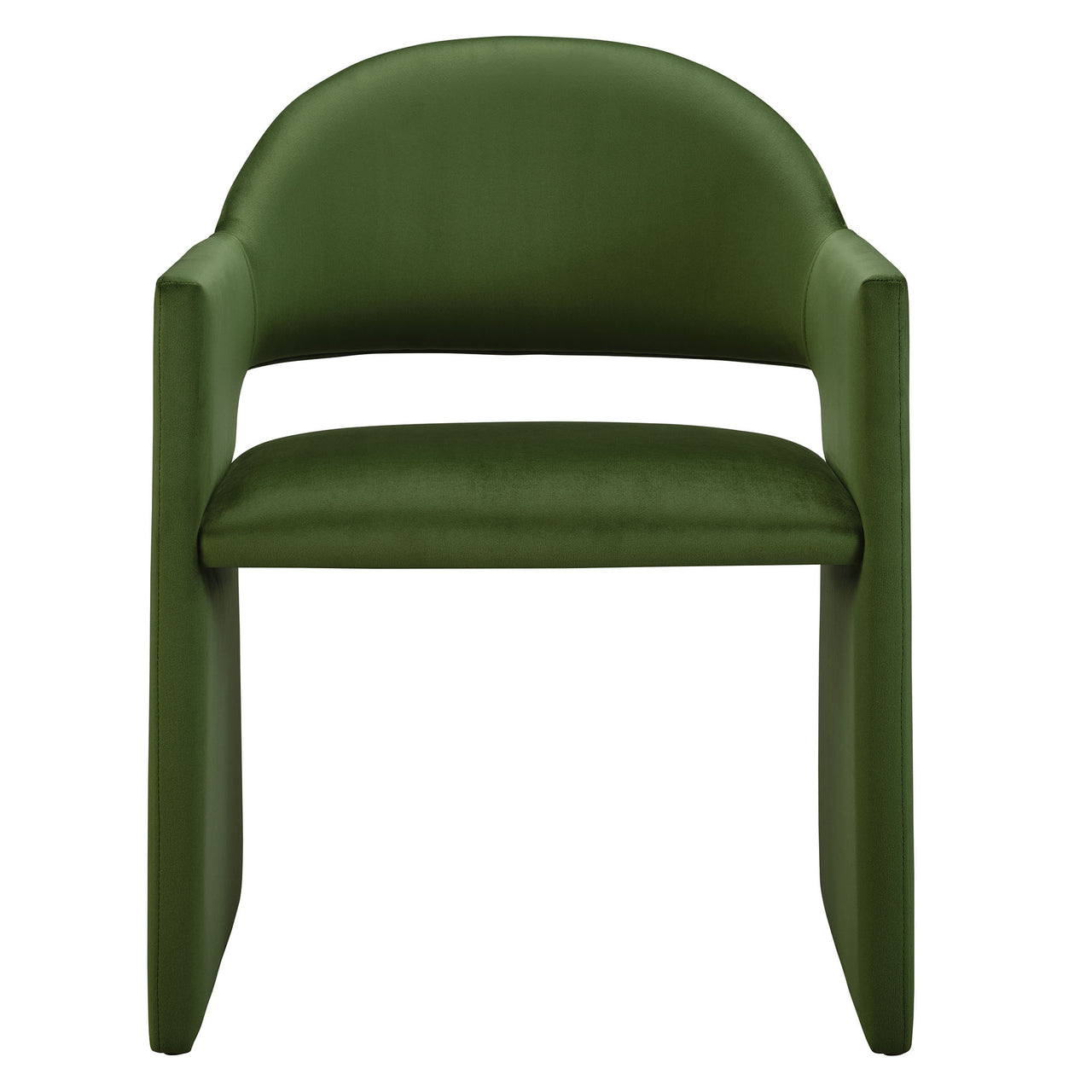 Heirachy Velvet Dining Armchair, Basil