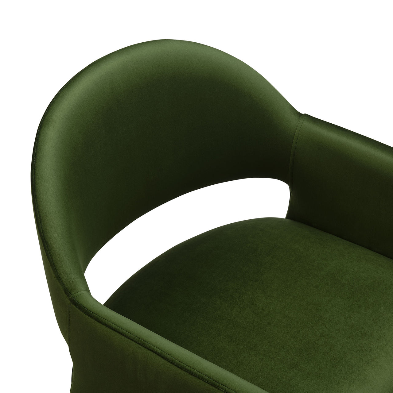 Heirachy Velvet Dining Armchair, Basil