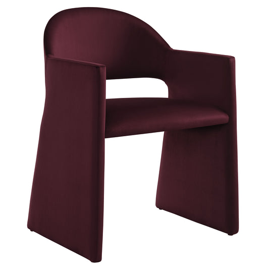 Heirachy Velvet Dining Armchair, Wine