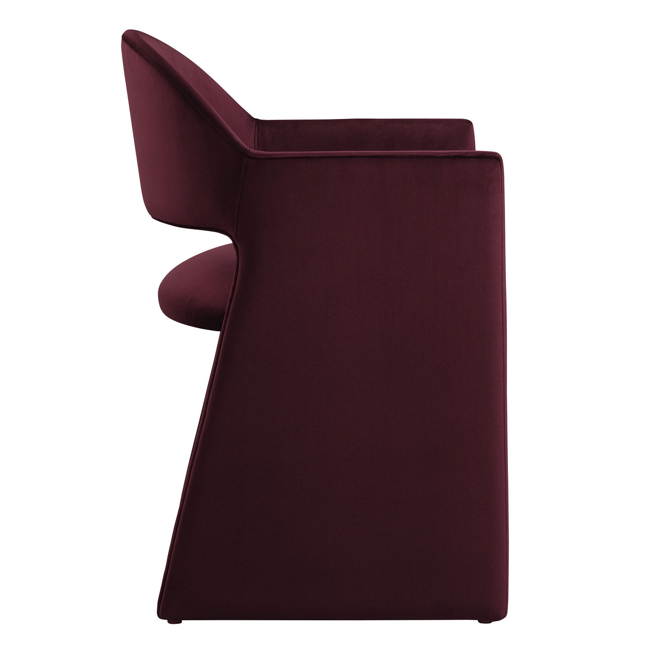 Heirachy Velvet Dining Armchair, Wine
