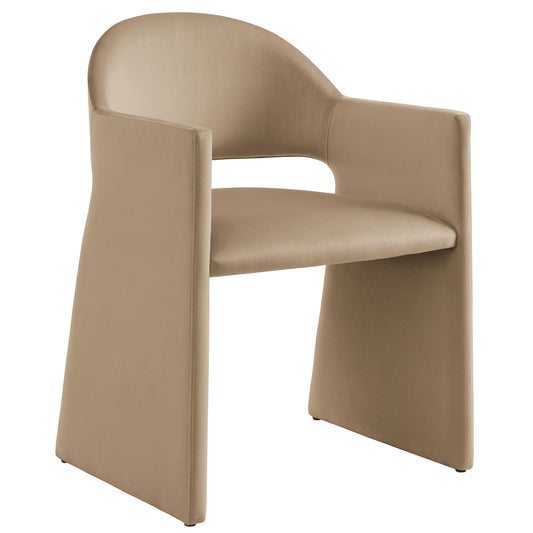Heirachy Velvet Dining Armchair, Taupe