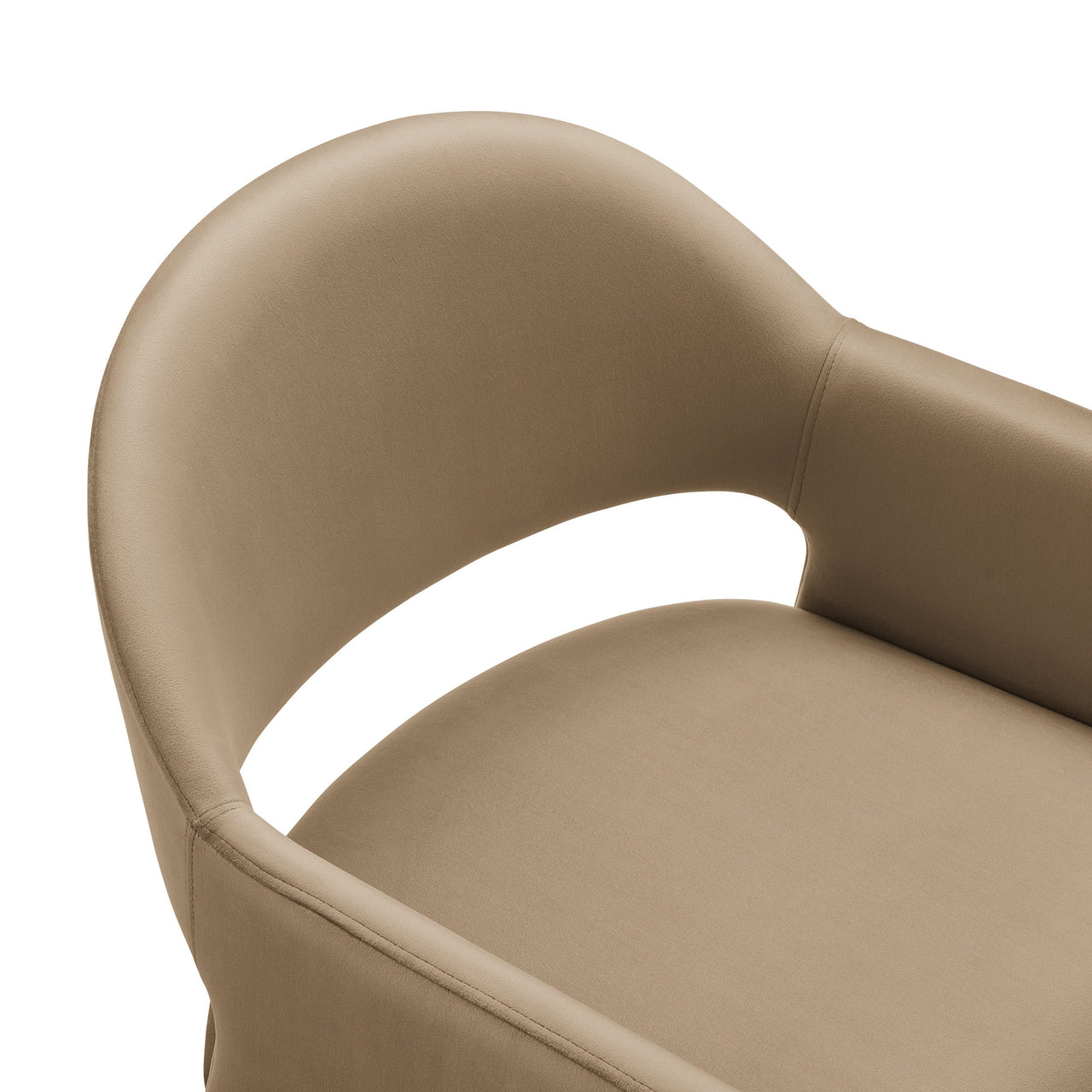 Heirachy Velvet Dining Armchair, Taupe