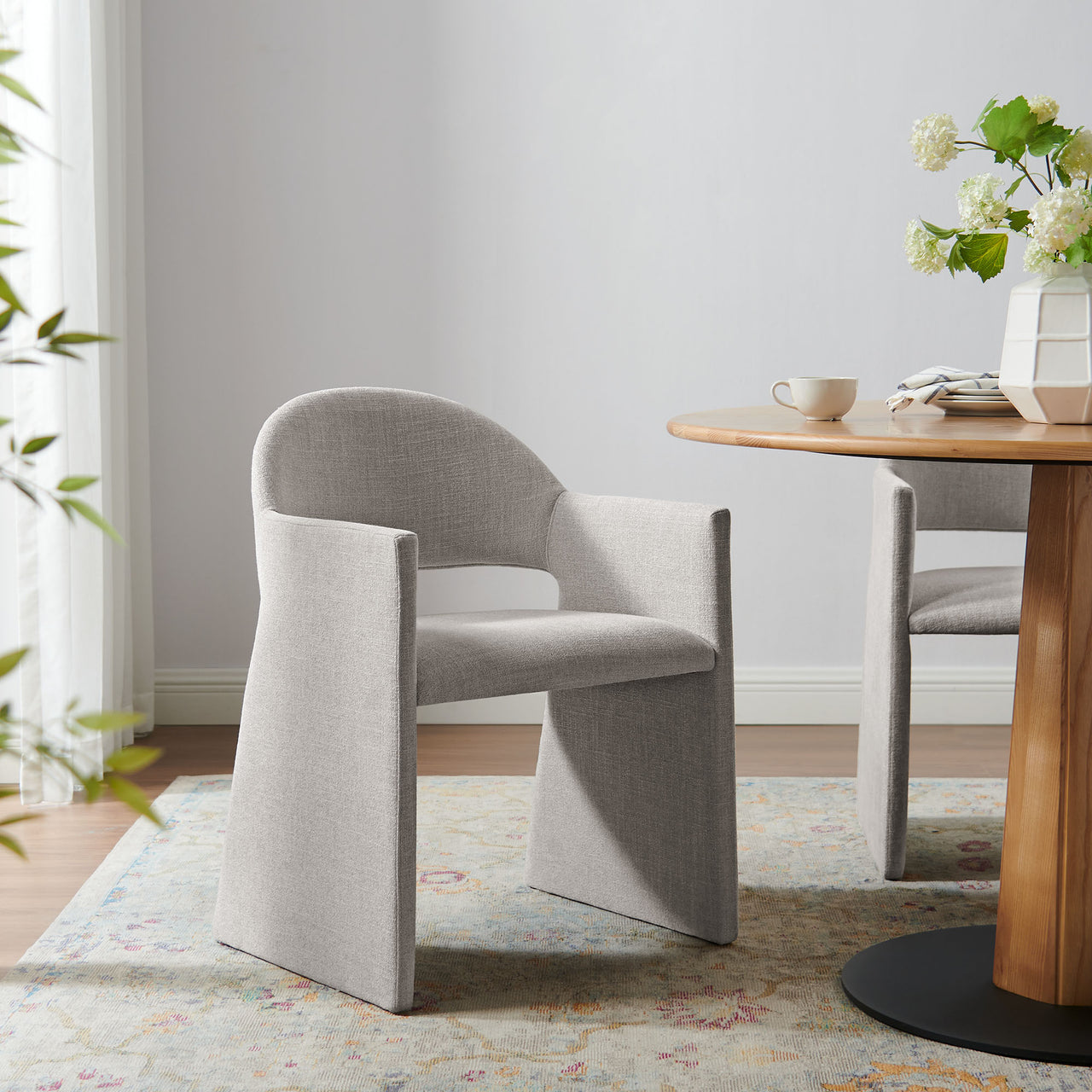 Heirachy Fabric Dining Armchair, Linen