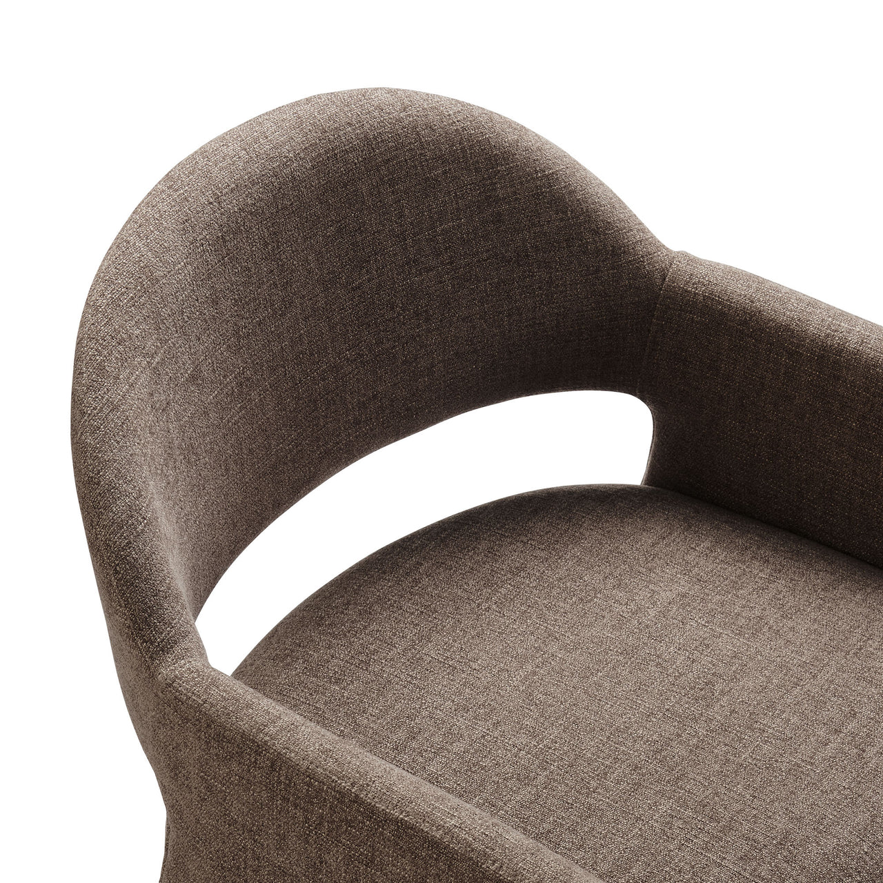 Heirachy Fabric Dining Armchair, Mocha