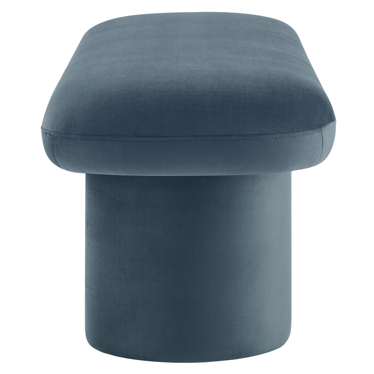Fission Upholstered Velvet Bench, Slate