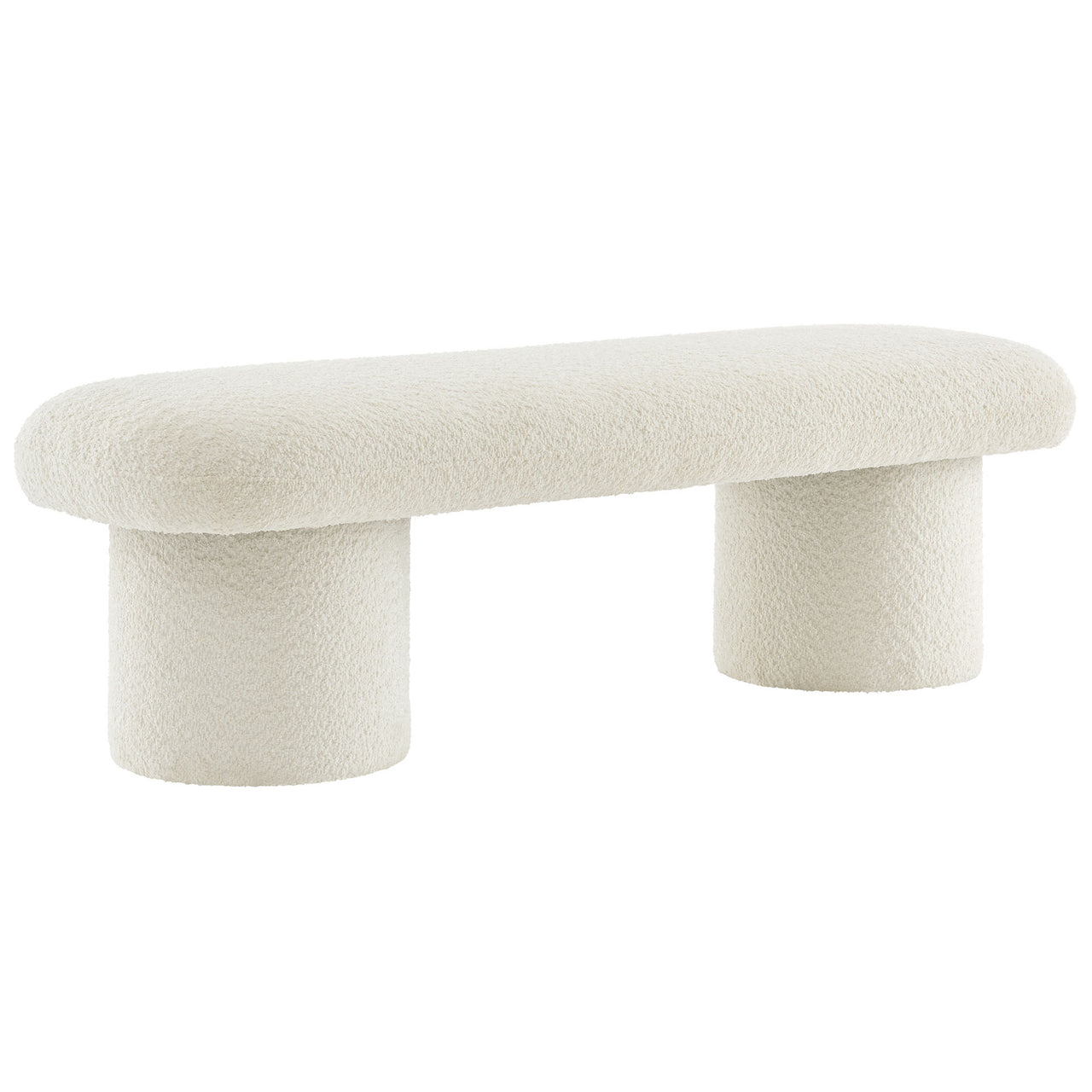 Fission Chenille Bench, Cream