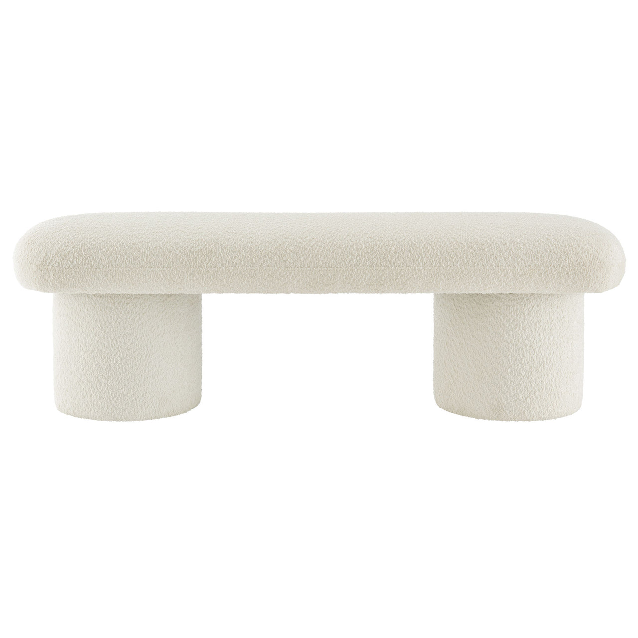 Fission Chenille Bench, Cream