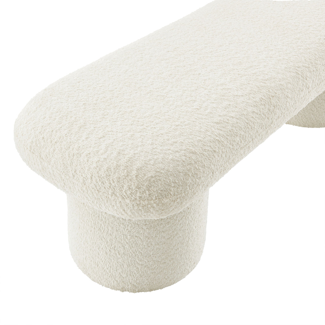 Fission Chenille Bench, Cream