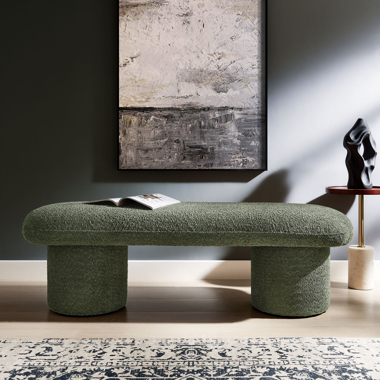 Fission Chenille Bench, Sage