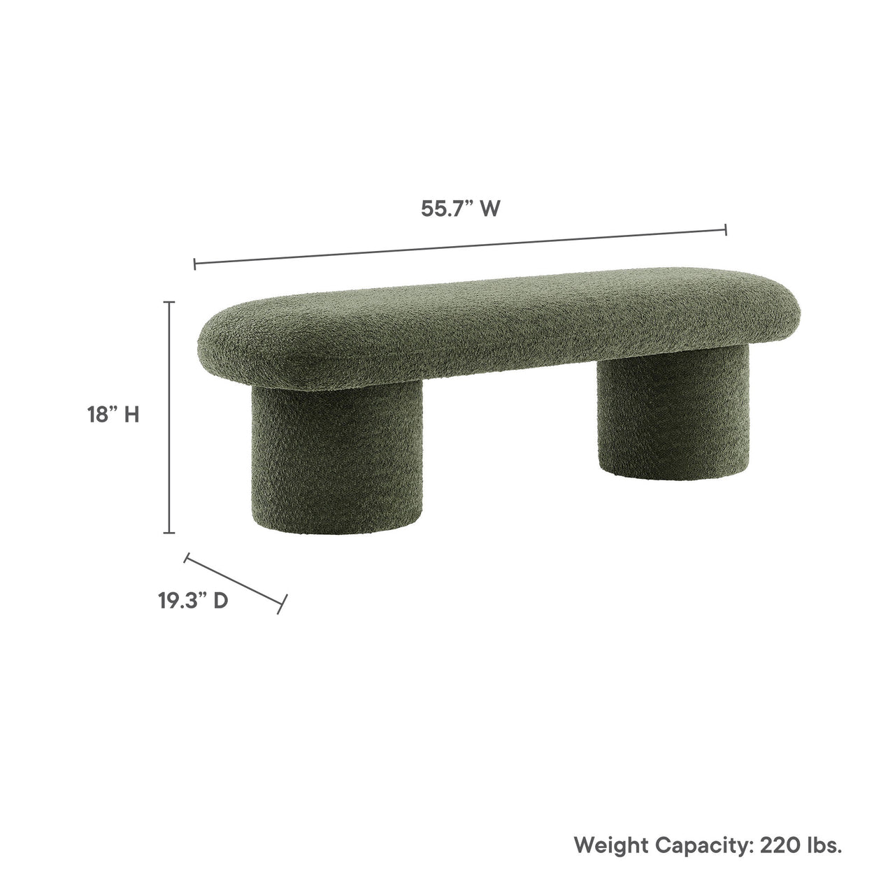 Fission Chenille Bench, Sage