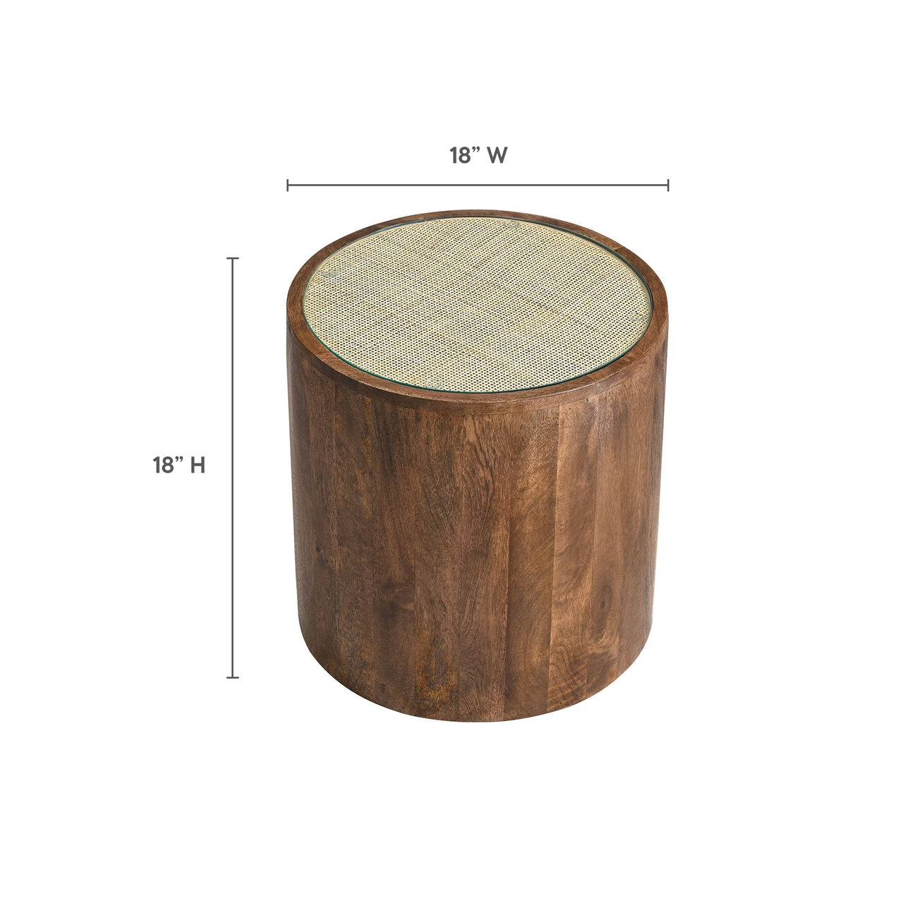 Lysorin Round Side Table, Walnut