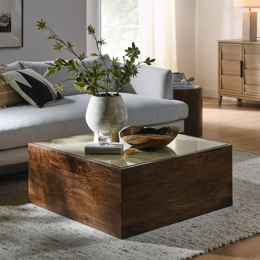 Lysorin Square Coffee Table, Walnut