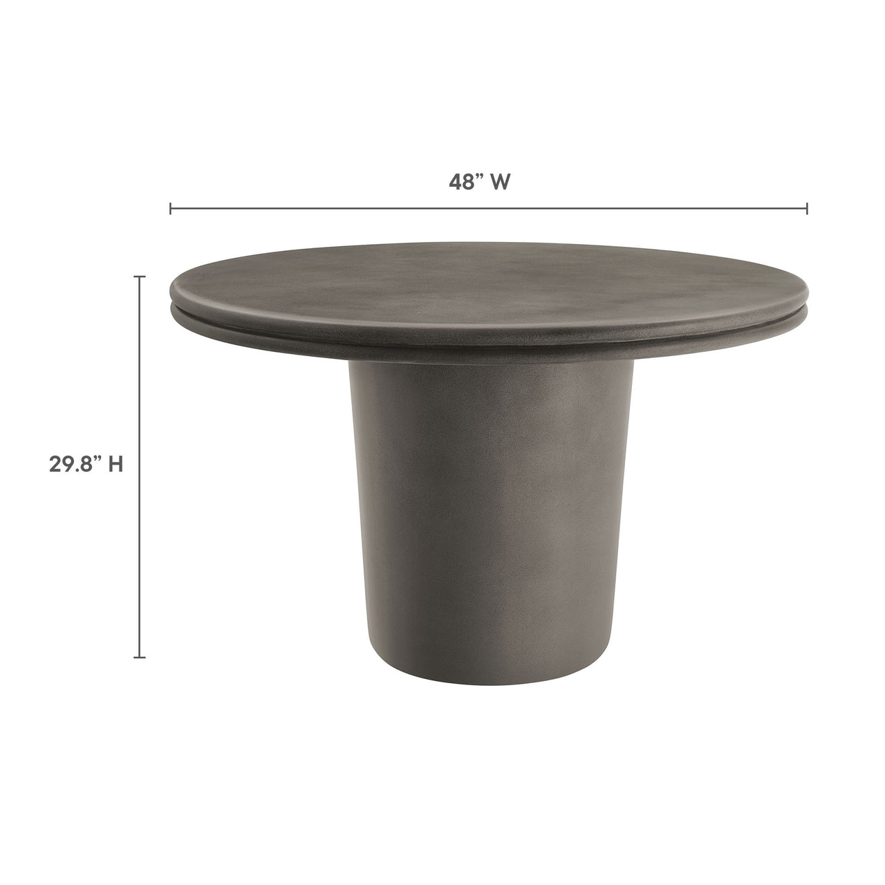 Brynn Indoor | Outdoor Concrete 5-Piece Dining Table Set, Gray