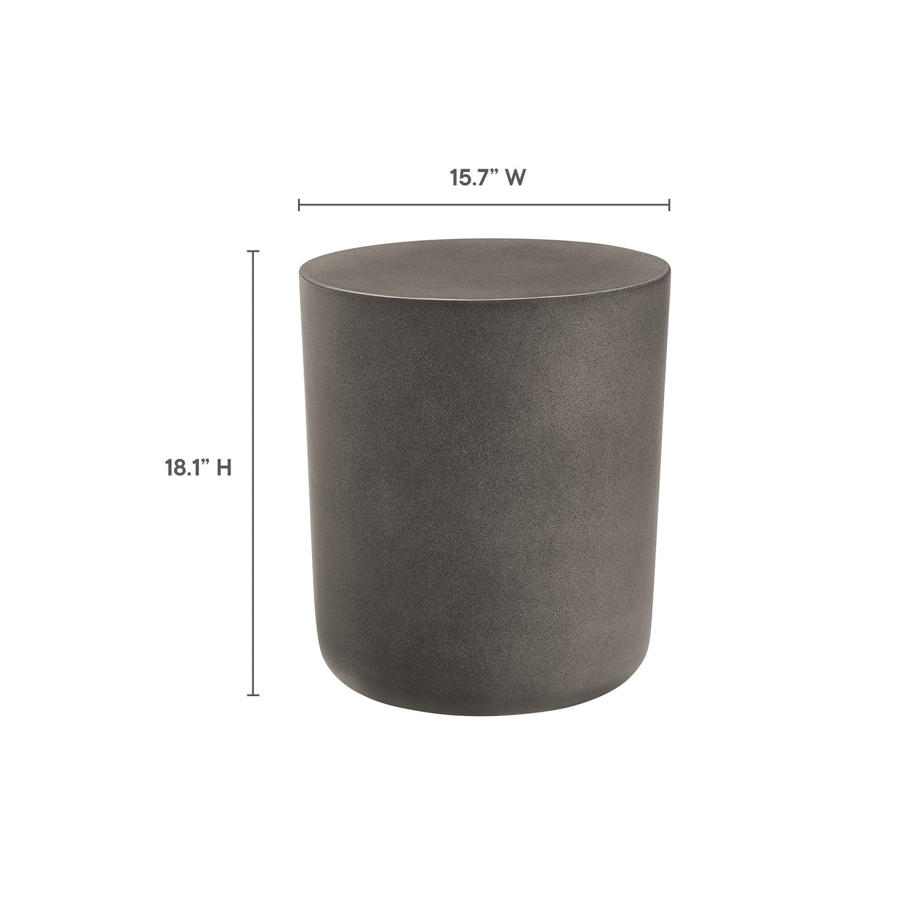 Brynn Indoor | Outdoor Concrete 5-Piece Dining Table Set, Gray