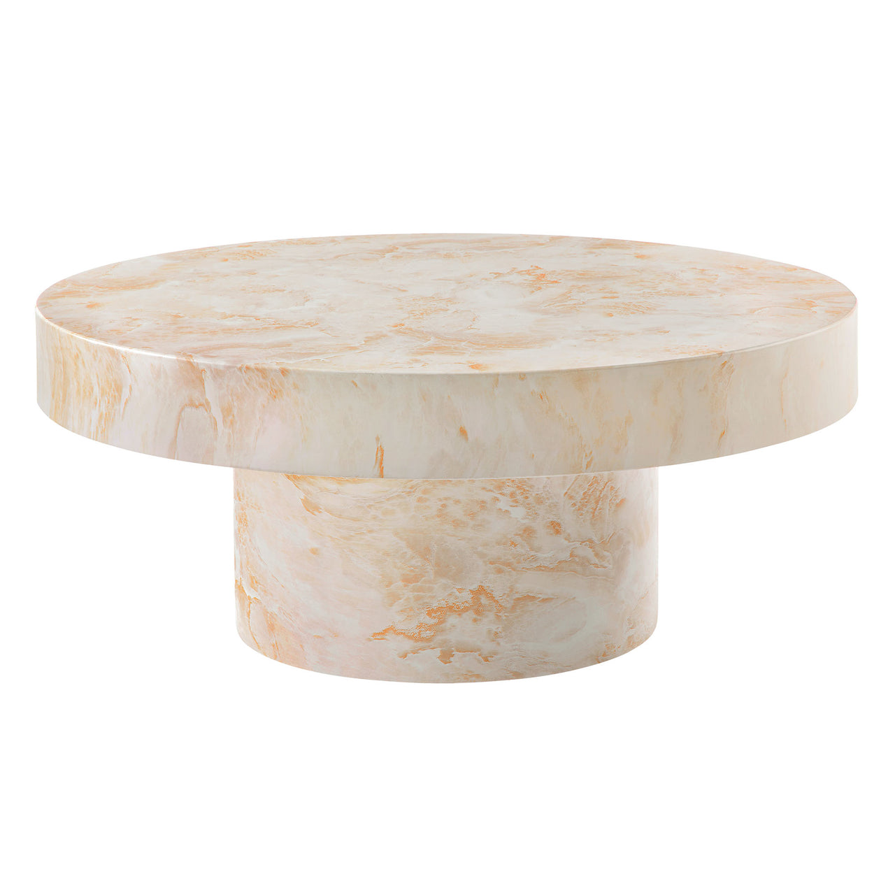 Vintari Indoor | Outdoor Concrete Coffee Table, Honey Onyx
