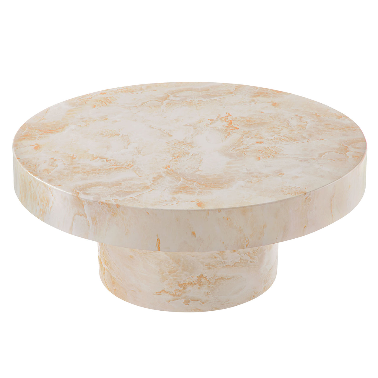 Vintari Indoor | Outdoor Concrete Coffee Table, Honey Onyx