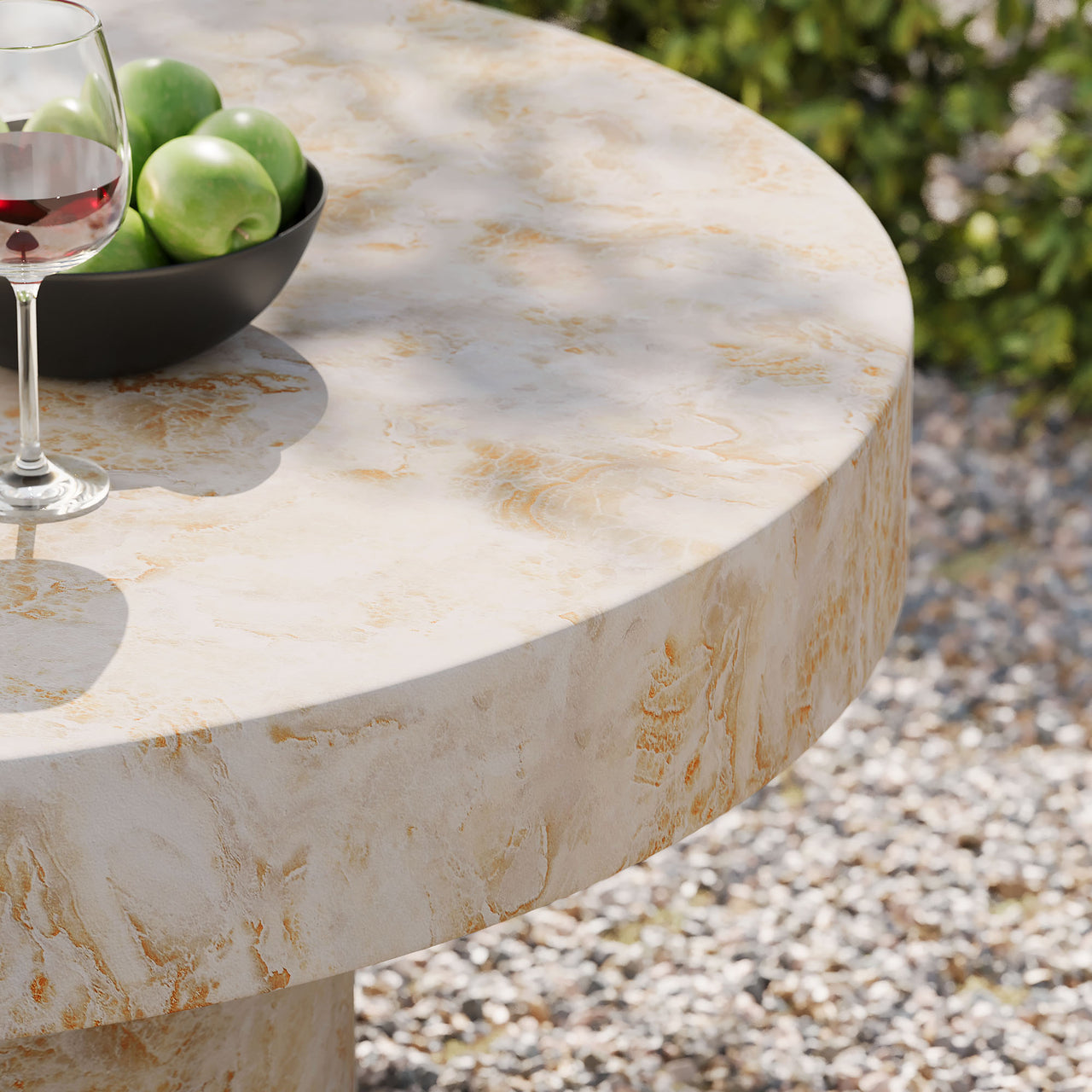 Vintari Indoor | Outdoor Concrete Coffee Table, Honey Onyx