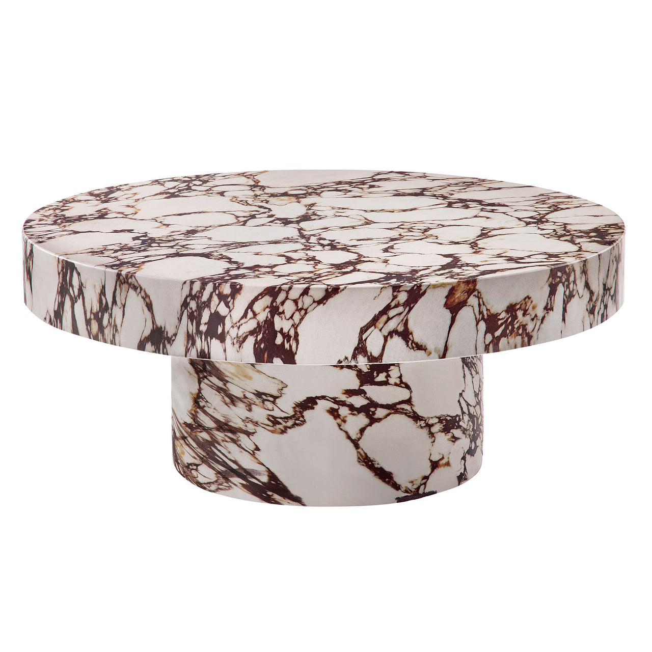 Vintari Indoor | Outdoor Concrete Coffee Table, Red Marble