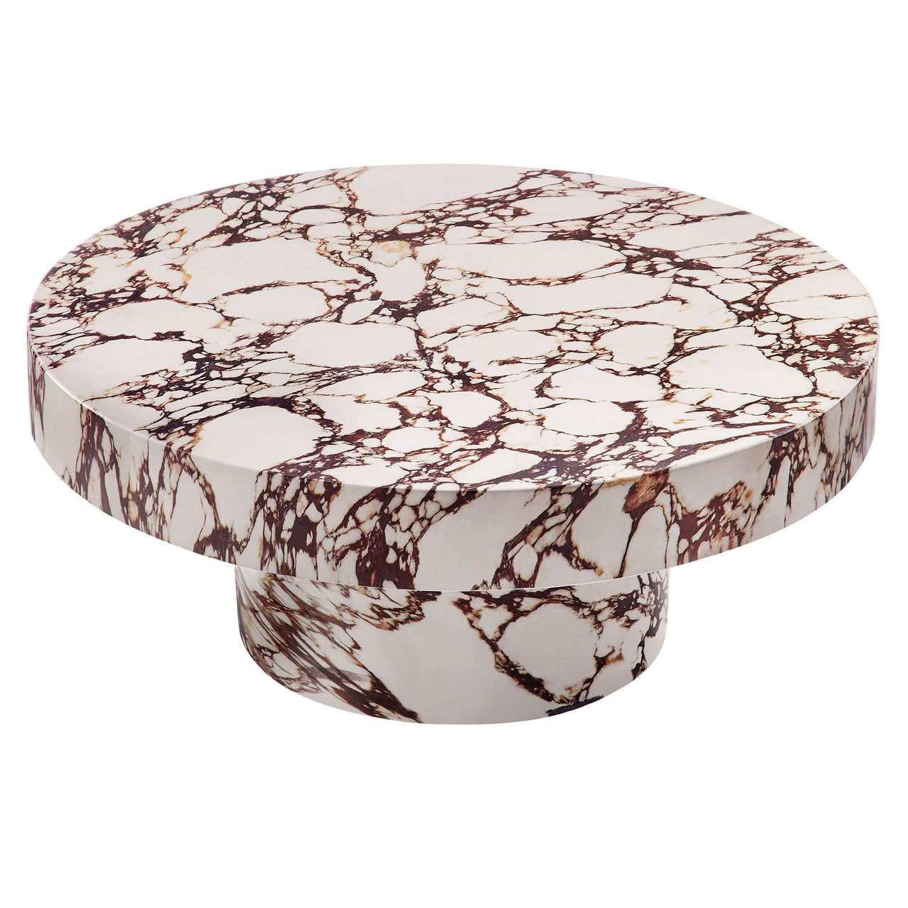 Vintari Indoor | Outdoor Concrete Coffee Table, Red Marble