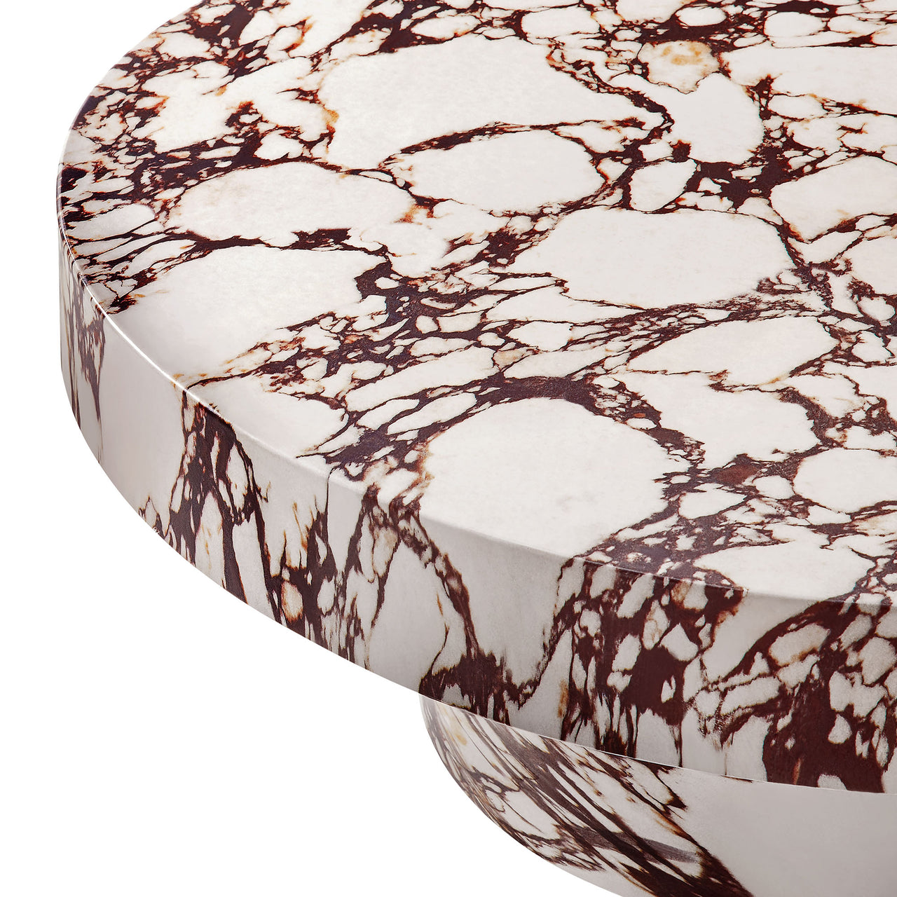 Vintari Indoor | Outdoor Concrete Coffee Table, Red Marble