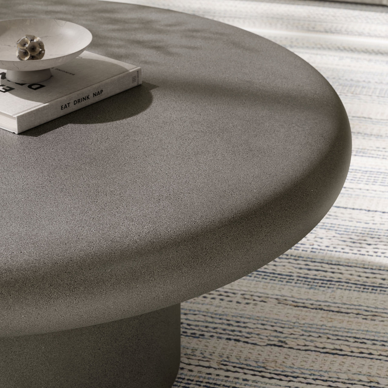 Therra Indoor | Outdoor Concrete Coffee Table, Gray