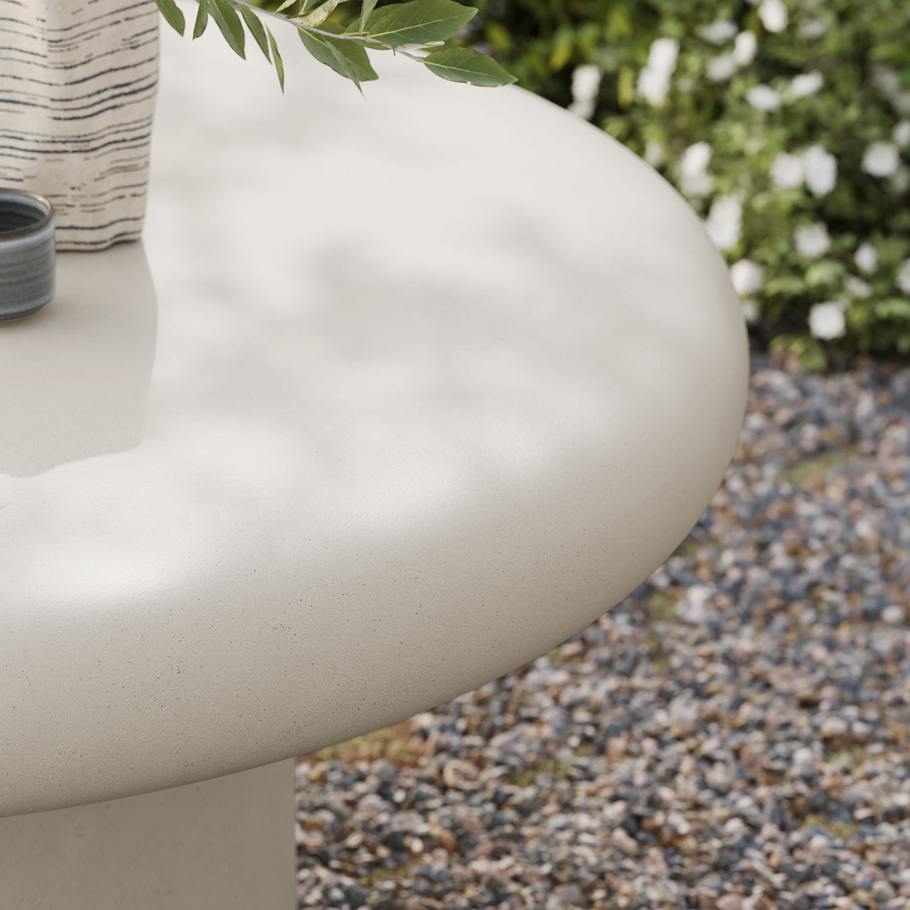 Therra Indoor | Outdoor Concrete Coffee Table, White