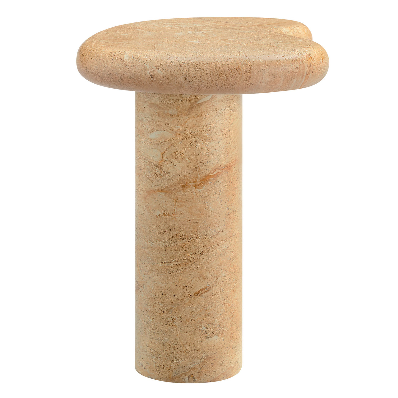 Calvenza Indoor | Outdoor Patio Side Table, Travertine