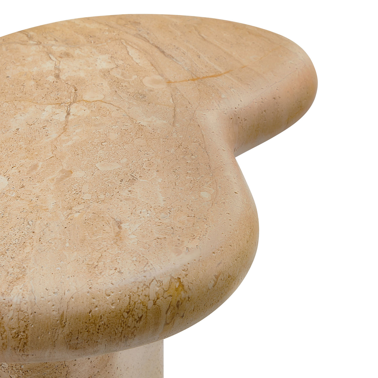 Calvenza Indoor | Outdoor Patio Side Table, Travertine