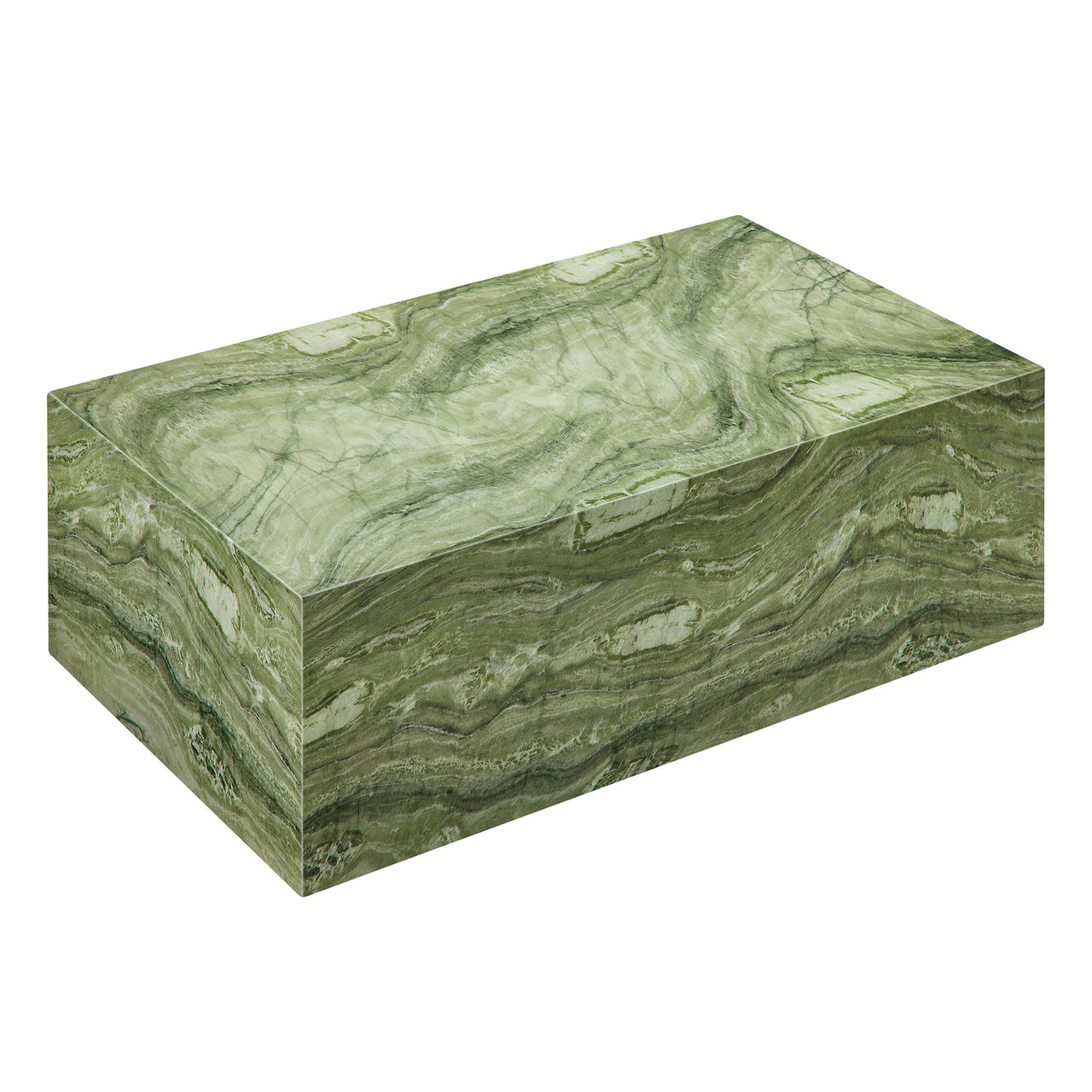 Caldera Indoor | Outdoor Faux Marble Coffee Table, Green