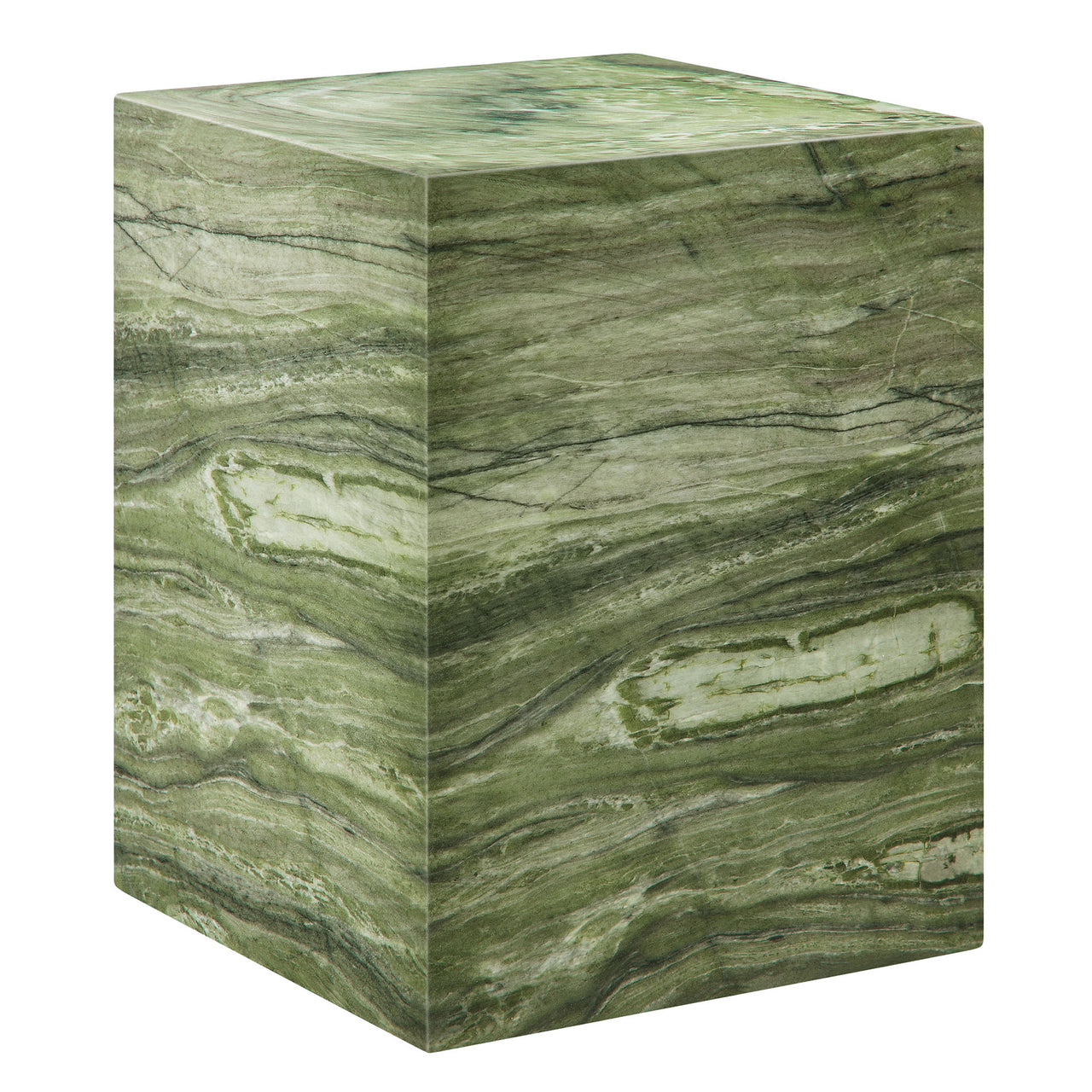 Caldera Indoor | Outdoor Faux Marble Side Table, Green