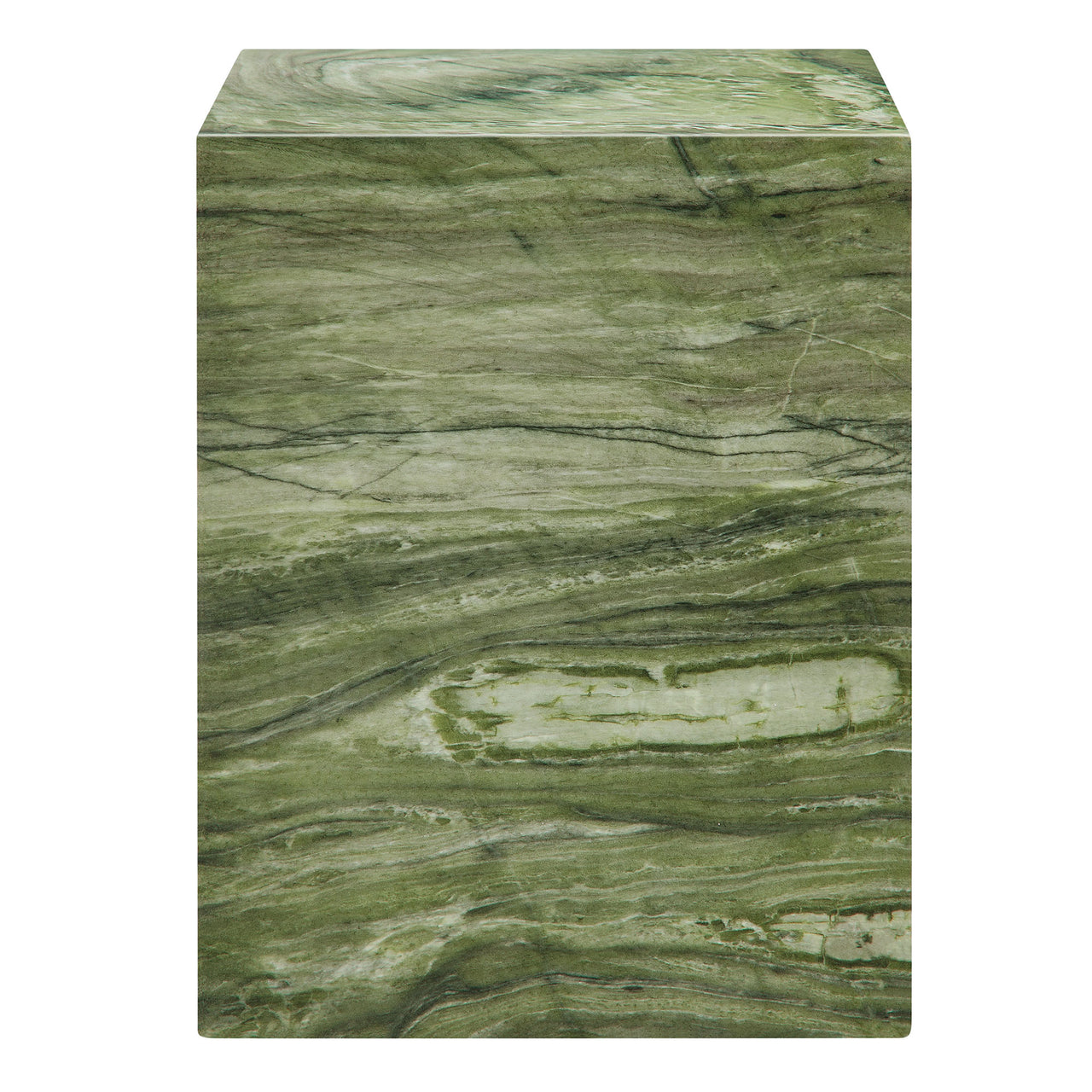 Caldera Indoor | Outdoor Faux Marble Side Table, Green