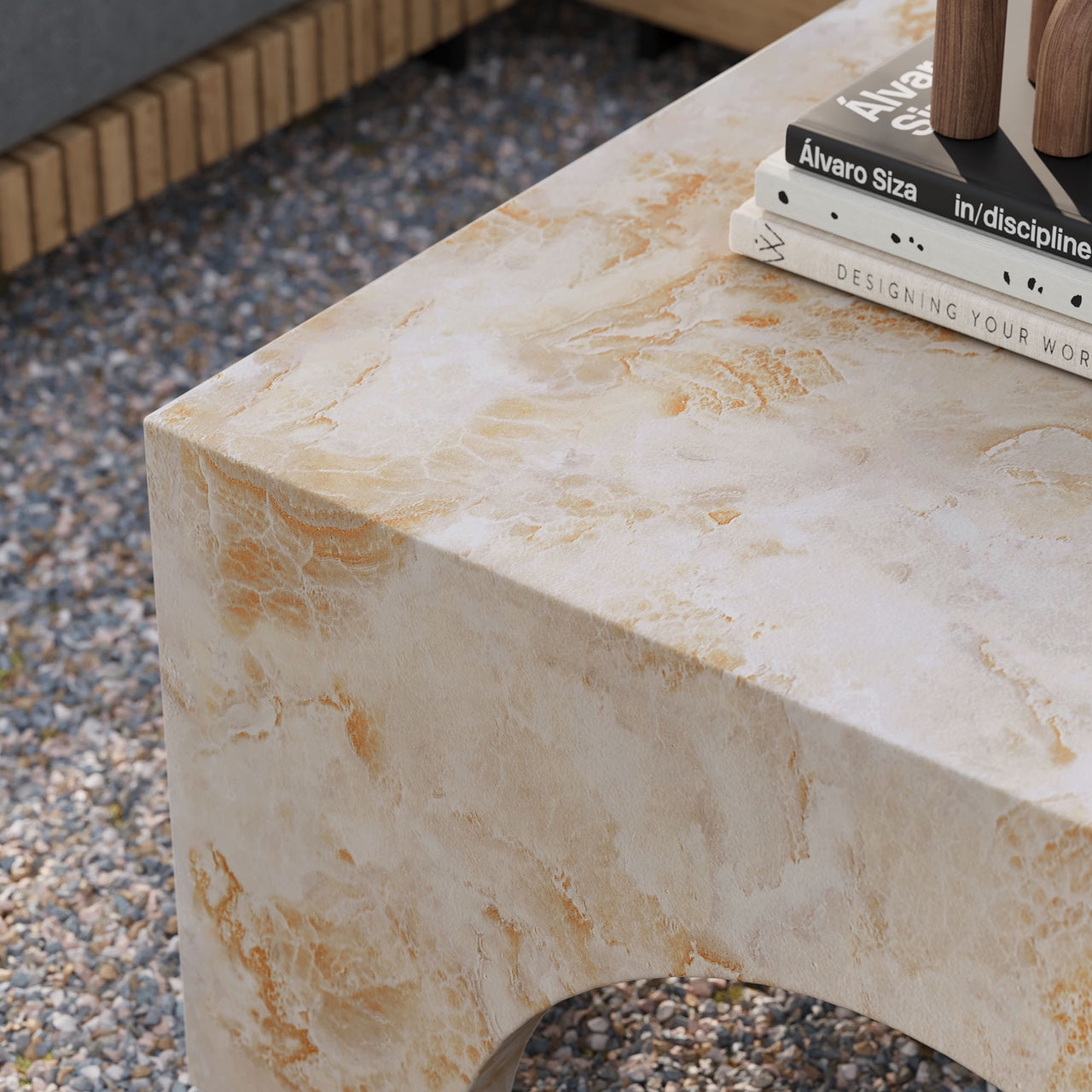 Cloister Indoor | Outdoor Coffee Table, Honey Onyx