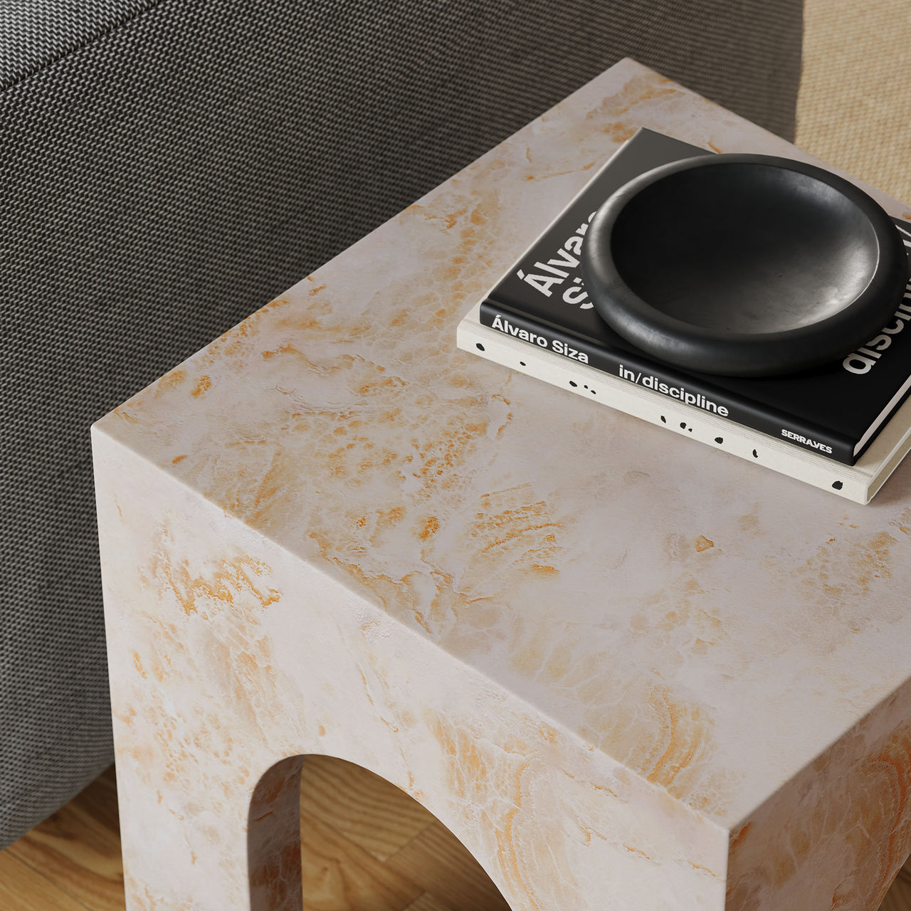Cloister Indoor | Outdoor Side Table, Honey Onyx