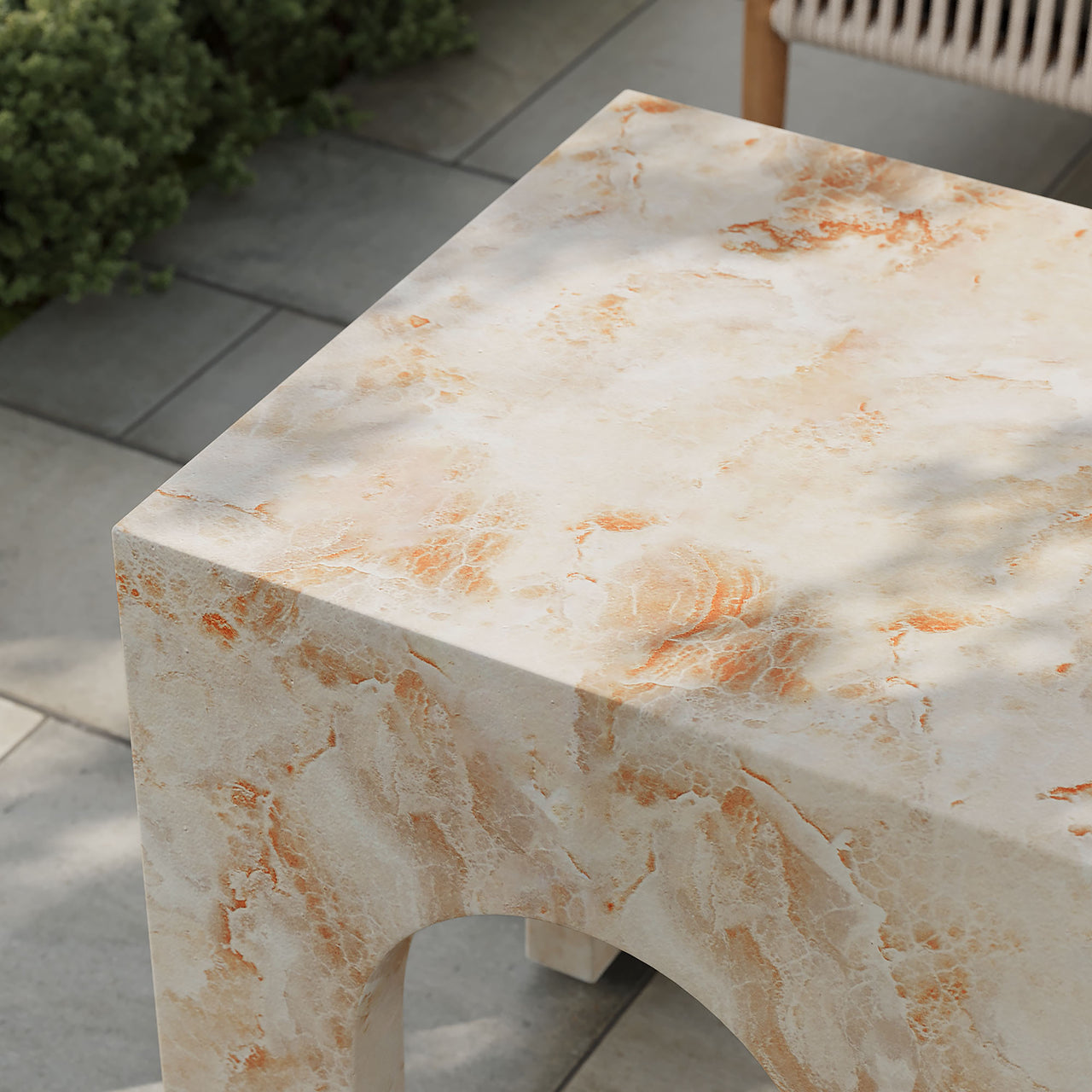 Cloister Indoor | Outdoor Side Table, Honey Onyx