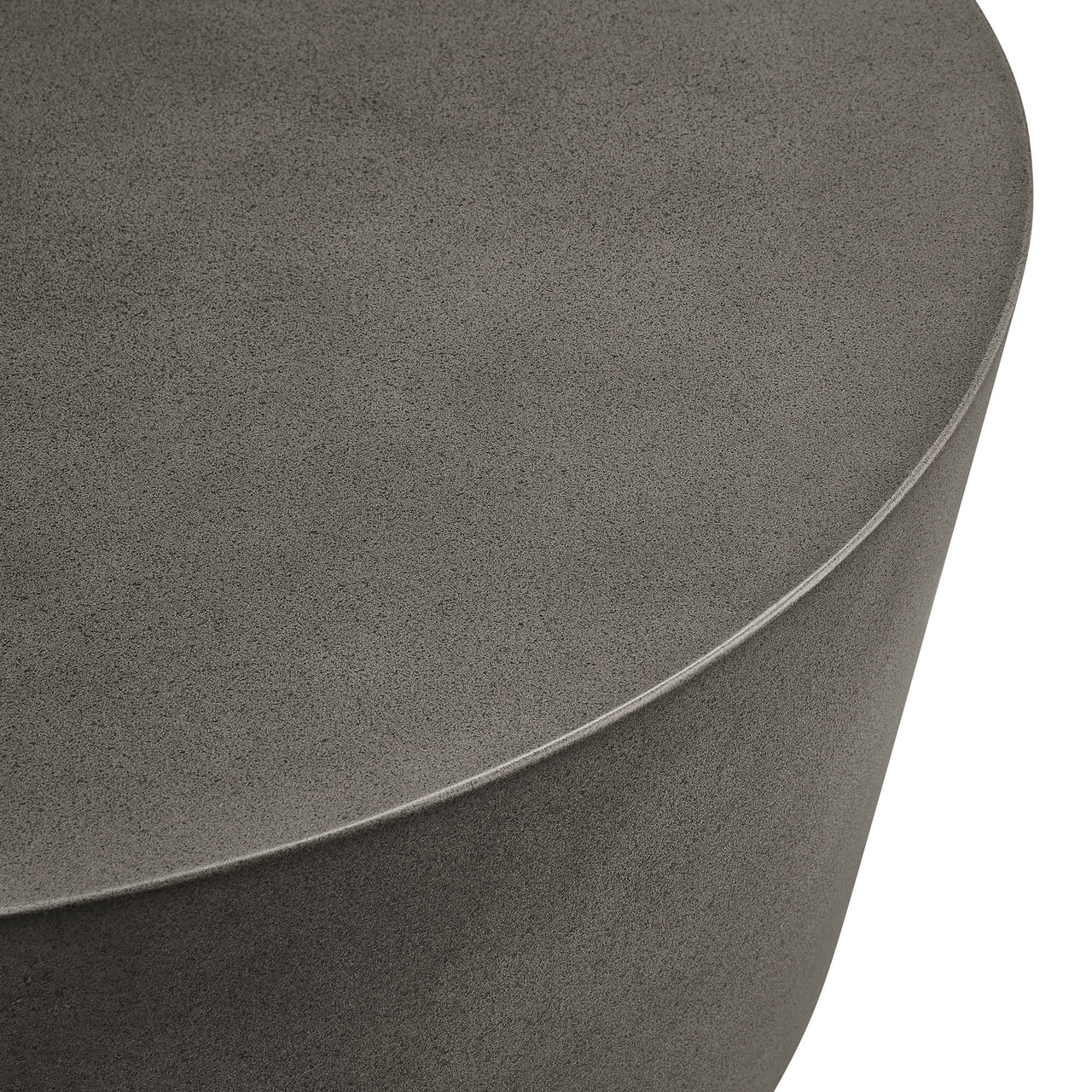 Brynn Round Indoor | Outdoor Concrete Coffee Table, Gray
