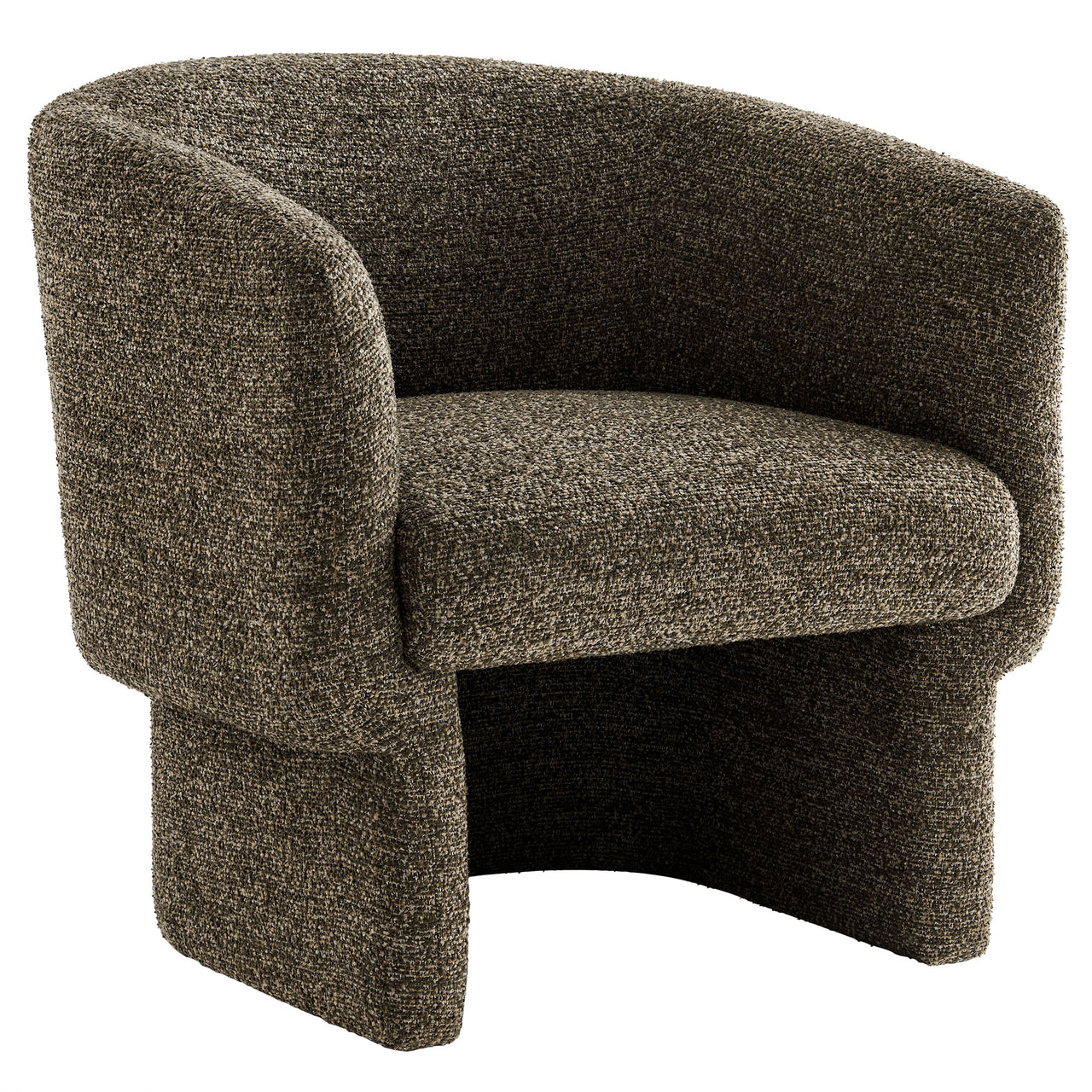 Inspiration Upholstered Boucle Accent Chair, Brown