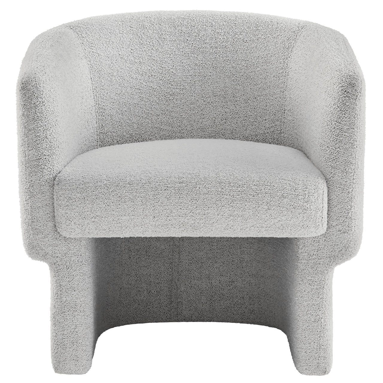 Inspiration Upholstered Boucle Accent Chair, Light Gray