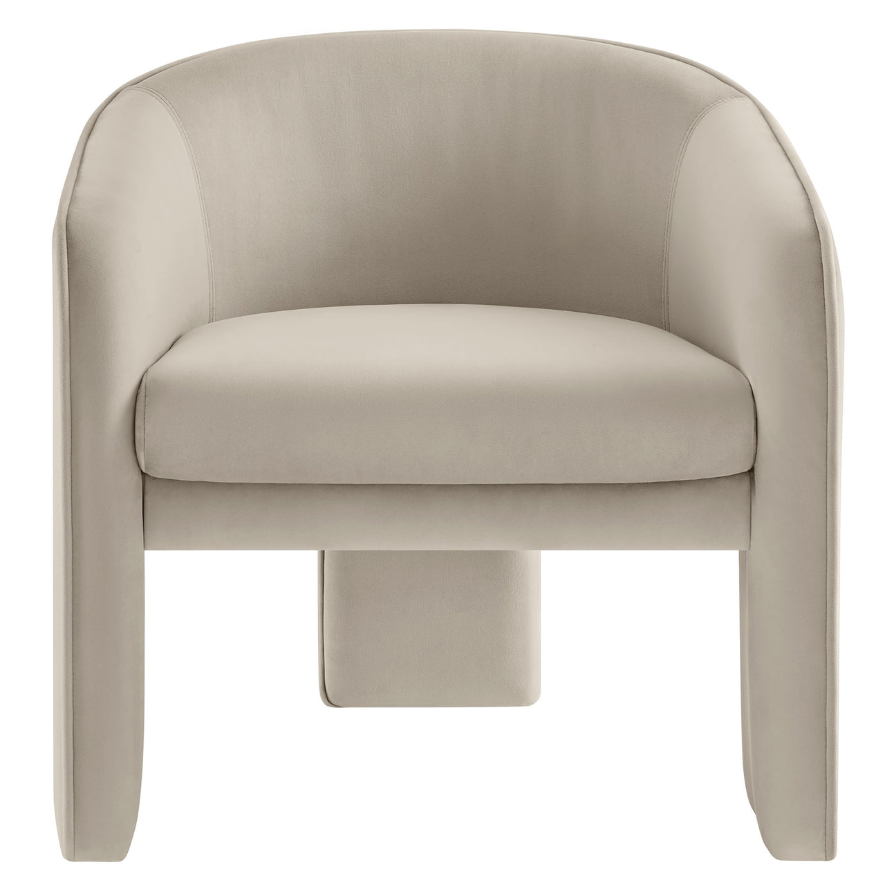 Rheon Upholstered Velvet Armchair, Almond