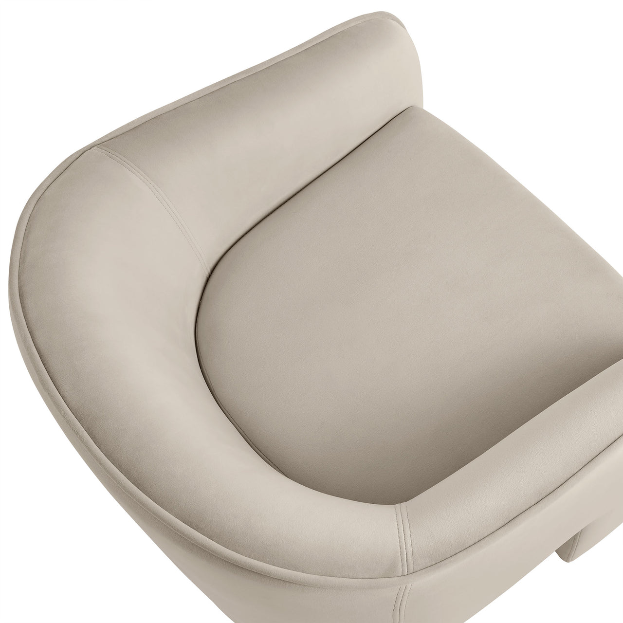 Rheon Upholstered Velvet Armchair, Almond