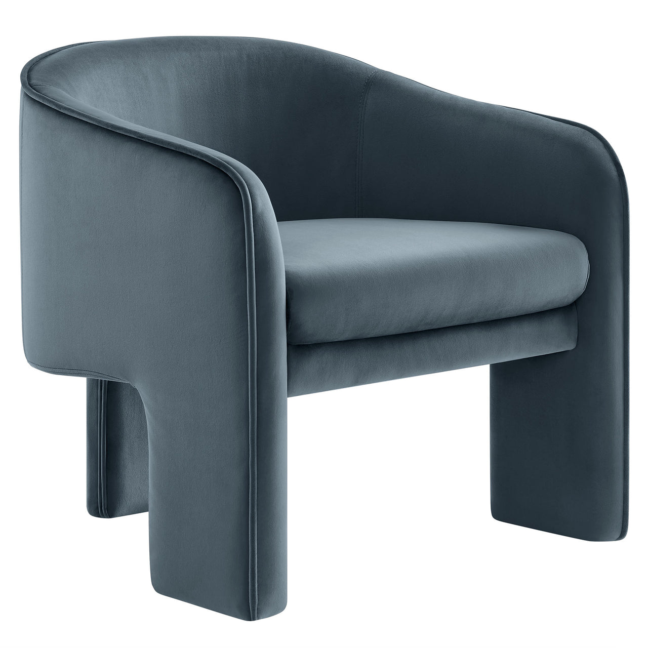 Rheon Upholstered Velvet Armchair, Slate