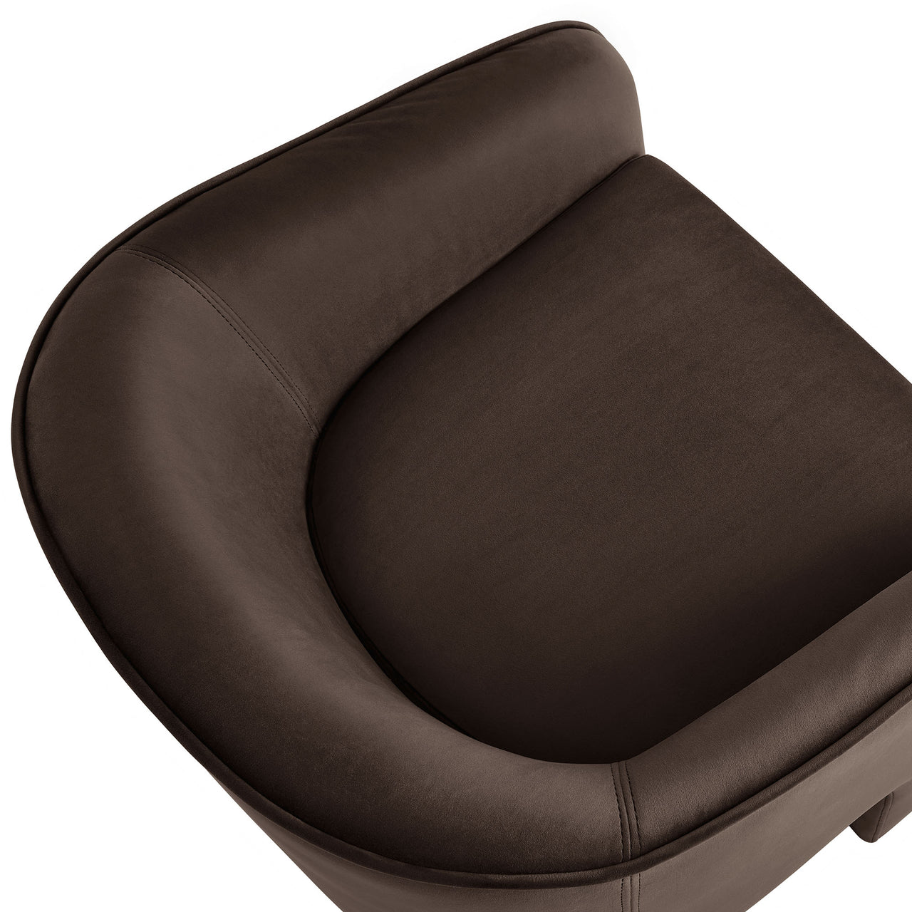 Rheon Upholstered Velvet Armchair, Chocolate Brown