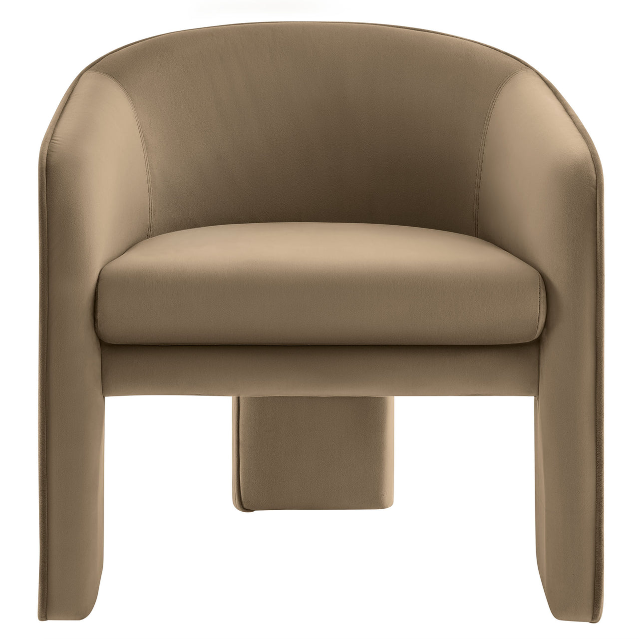 Rheon Upholstered Velvet Armchair, Taupe