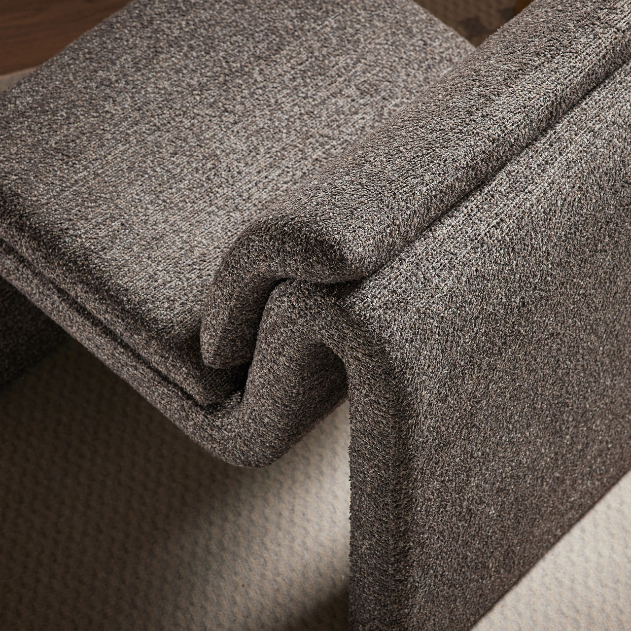 Sandbar Upholstered Boucle Accent Chair, Brown