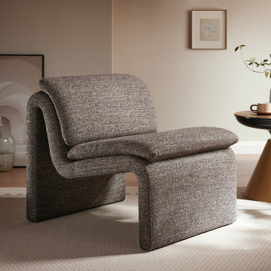Sandbar Upholstered Boucle Accent Chair, Brown