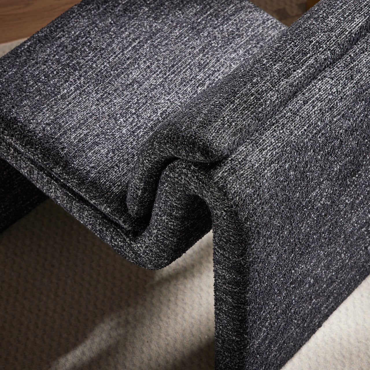 Sandbar Upholstered Boucle Accent Chair, Charcoal