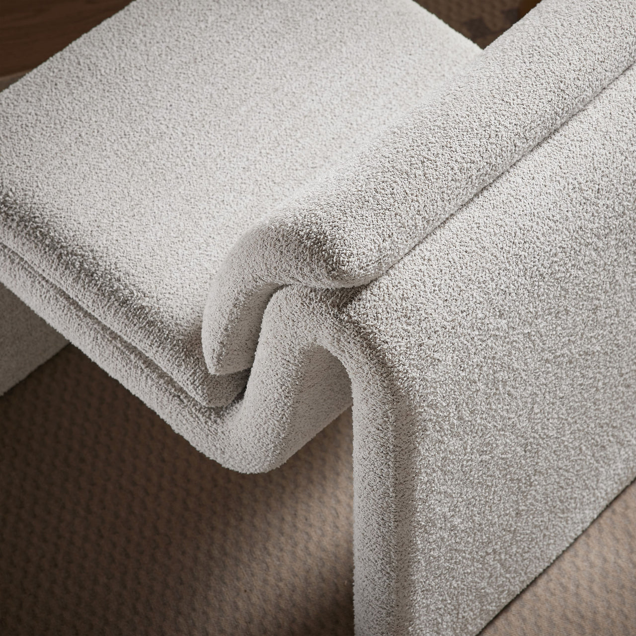 Sandbar Upholstered Boucle Accent Chair, Sand