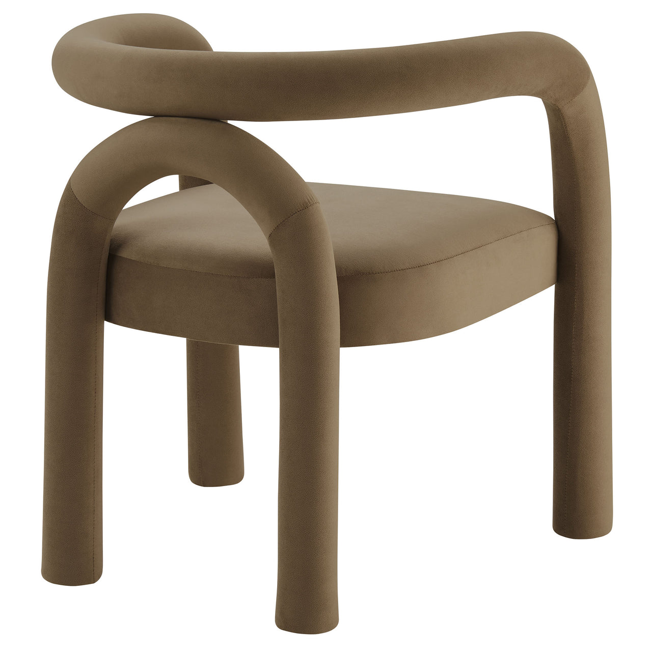 Turnpike Upholstered Velvet Dining Chair, Camel