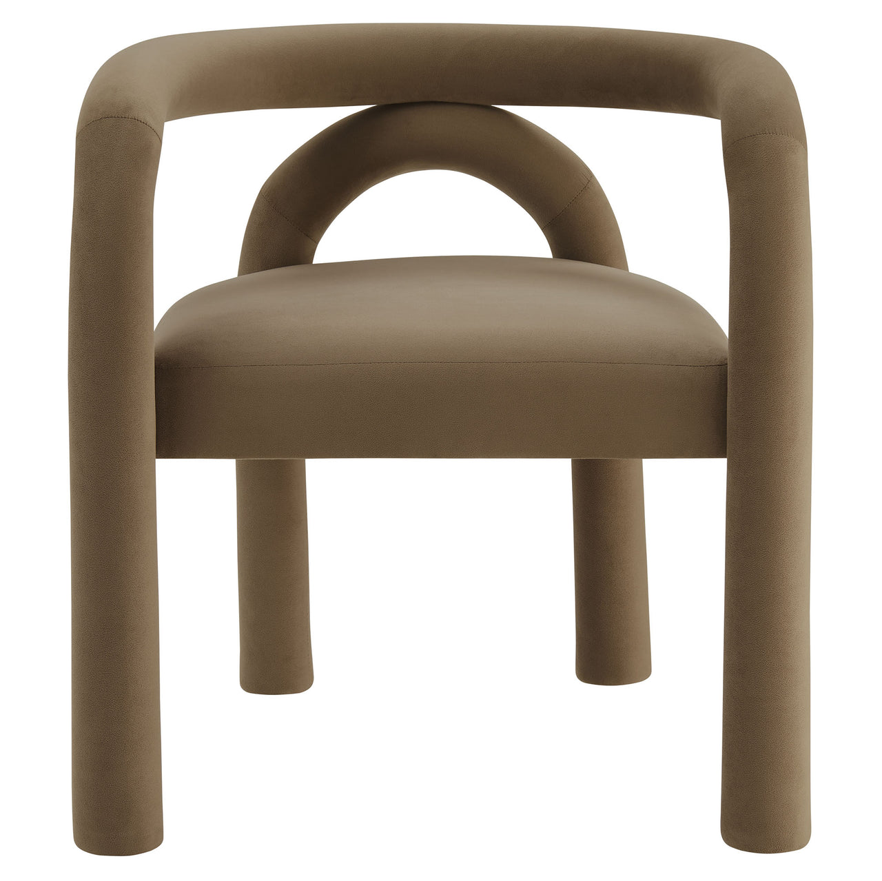 Turnpike Upholstered Velvet Dining Chair, Camel