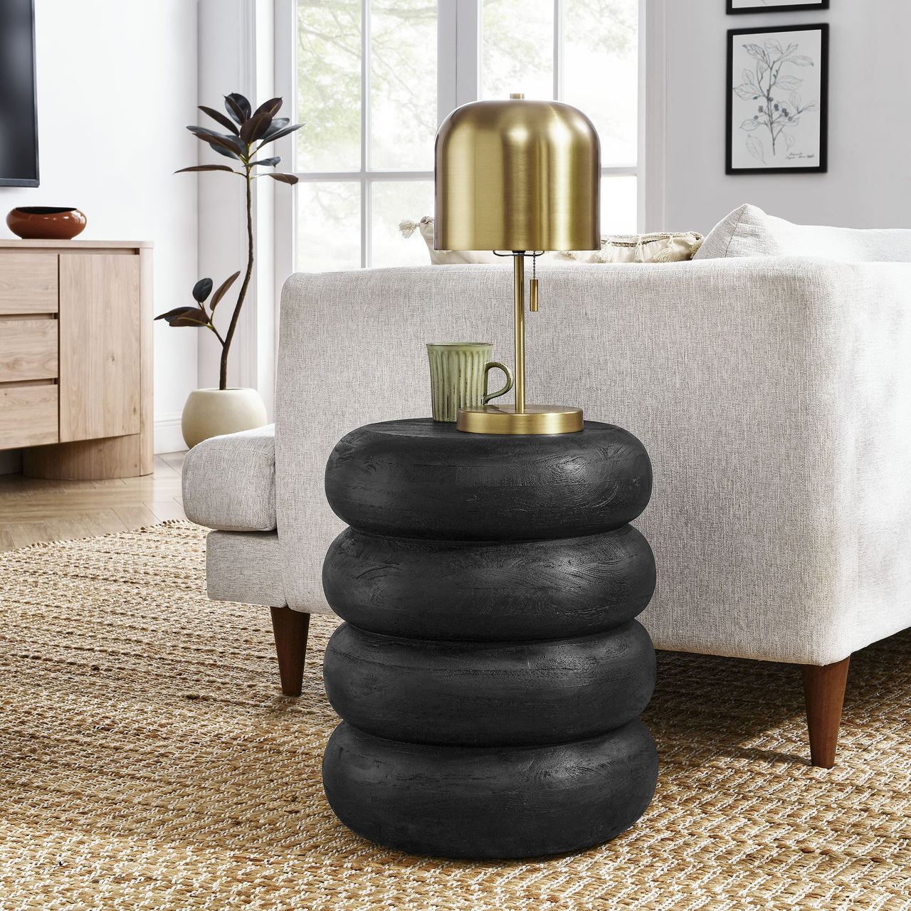Drevelle Side Table, Black