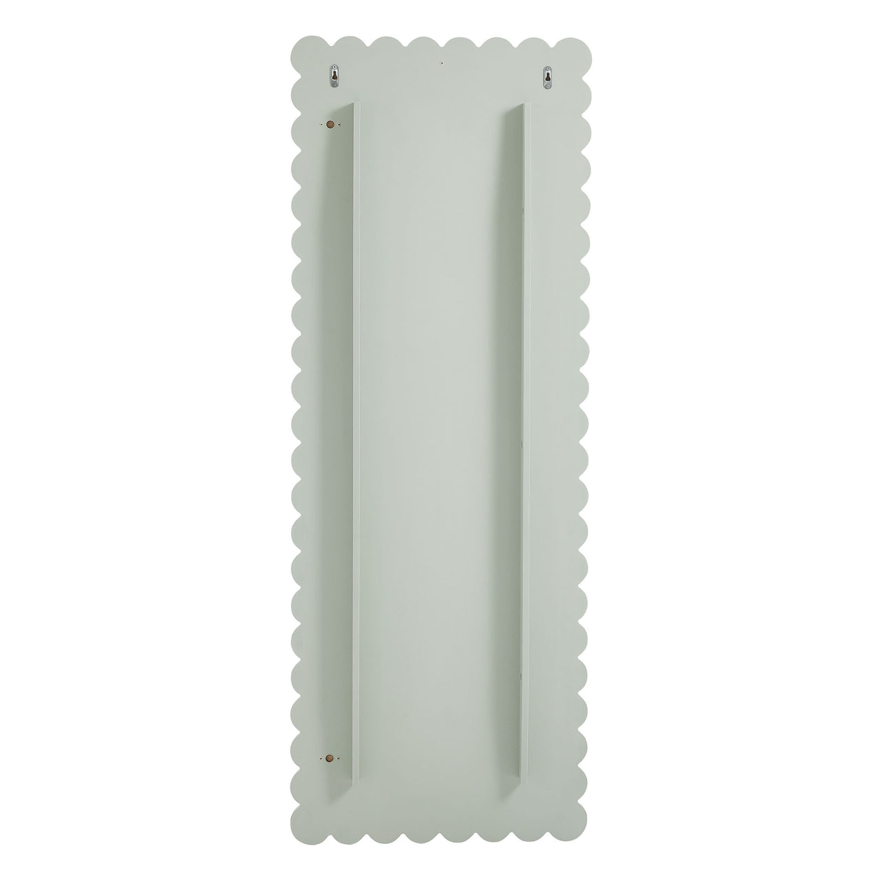 Amelia Petal-Carved Rectangle Floor Mirror, Sage